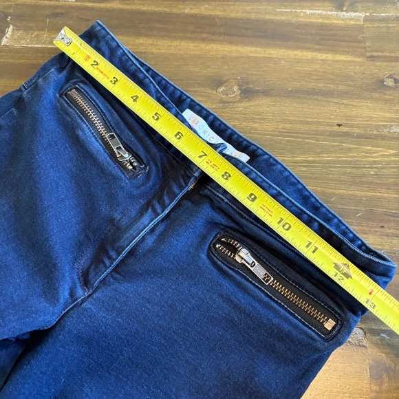 Veronica Beard Dark Wash Denim Skinny Jeans Zipper Pockets Blue Womens 0 - Picture 7 of 12